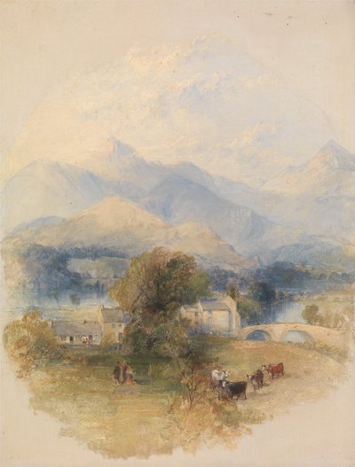 Vista desde la casa del Sr. Southey, Keswick de Thomas Creswick